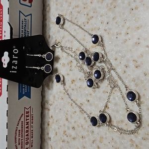 NWT Izaro Blue Necklace and Earring Bundle